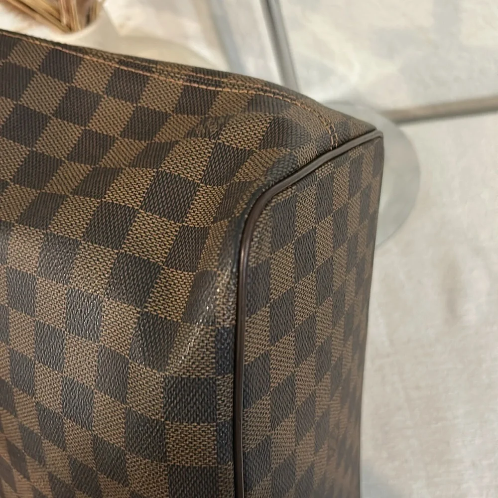 Authentic Louis Vuitton Damier Saleya PM Ebene Tote Bag Brown with COA - Picture 13 of 16